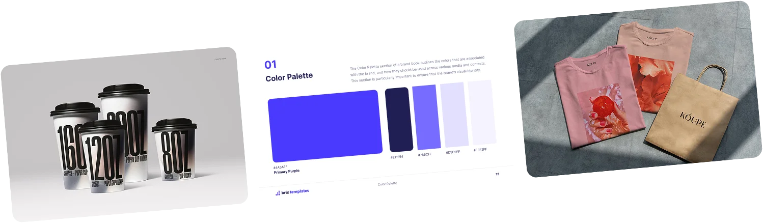 Brand template cards row