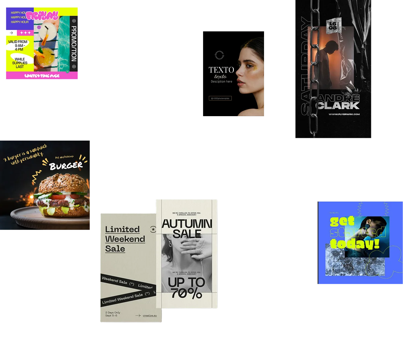 Social media post templates collection